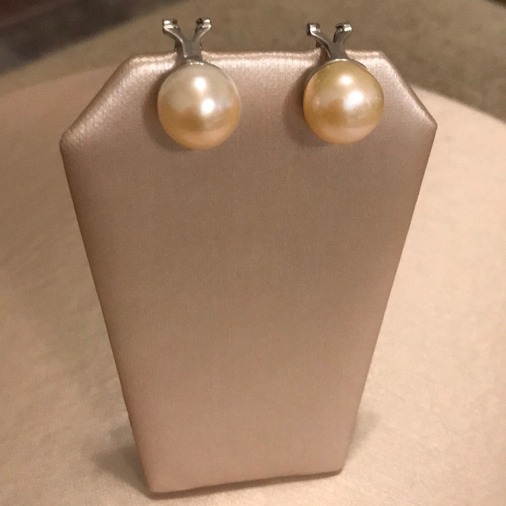 Genuine 12mm-13mm Pearl Earrings